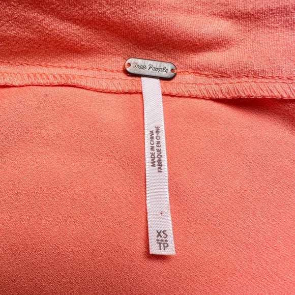 Free People | Women | Rock With It Coral Puff Sleeve Off Shoulder Top | XS - Picture 4 of 13